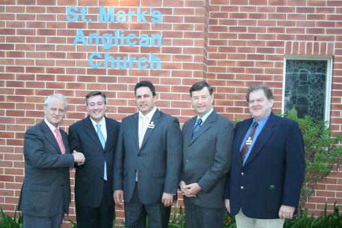 Official guests greeting Craig at his commencement service